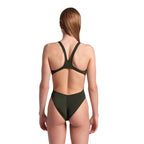 Arena - WOMENS SOLID TEAM SWIM TECH SWIMSUIT - Dark Sage