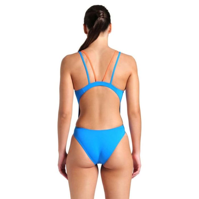 Arena - WOMENS TECH MULTI BACK SWIMSUIT - Blue/Coral