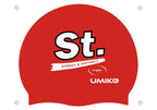 Street SC - Silicone Swim Cap - Black or Red image 1