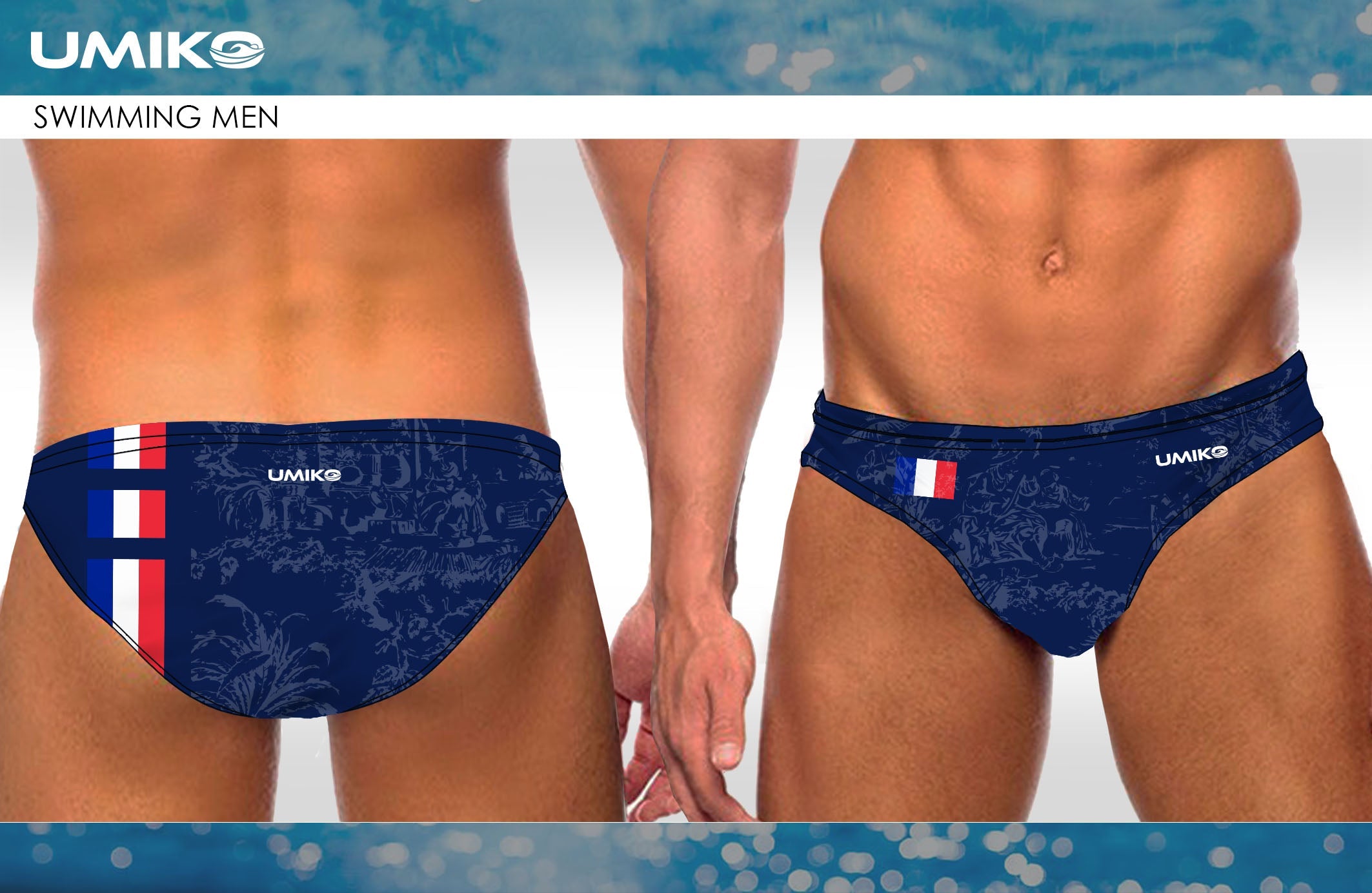 Nations Range - France Water polo trunks – Umiko image 0