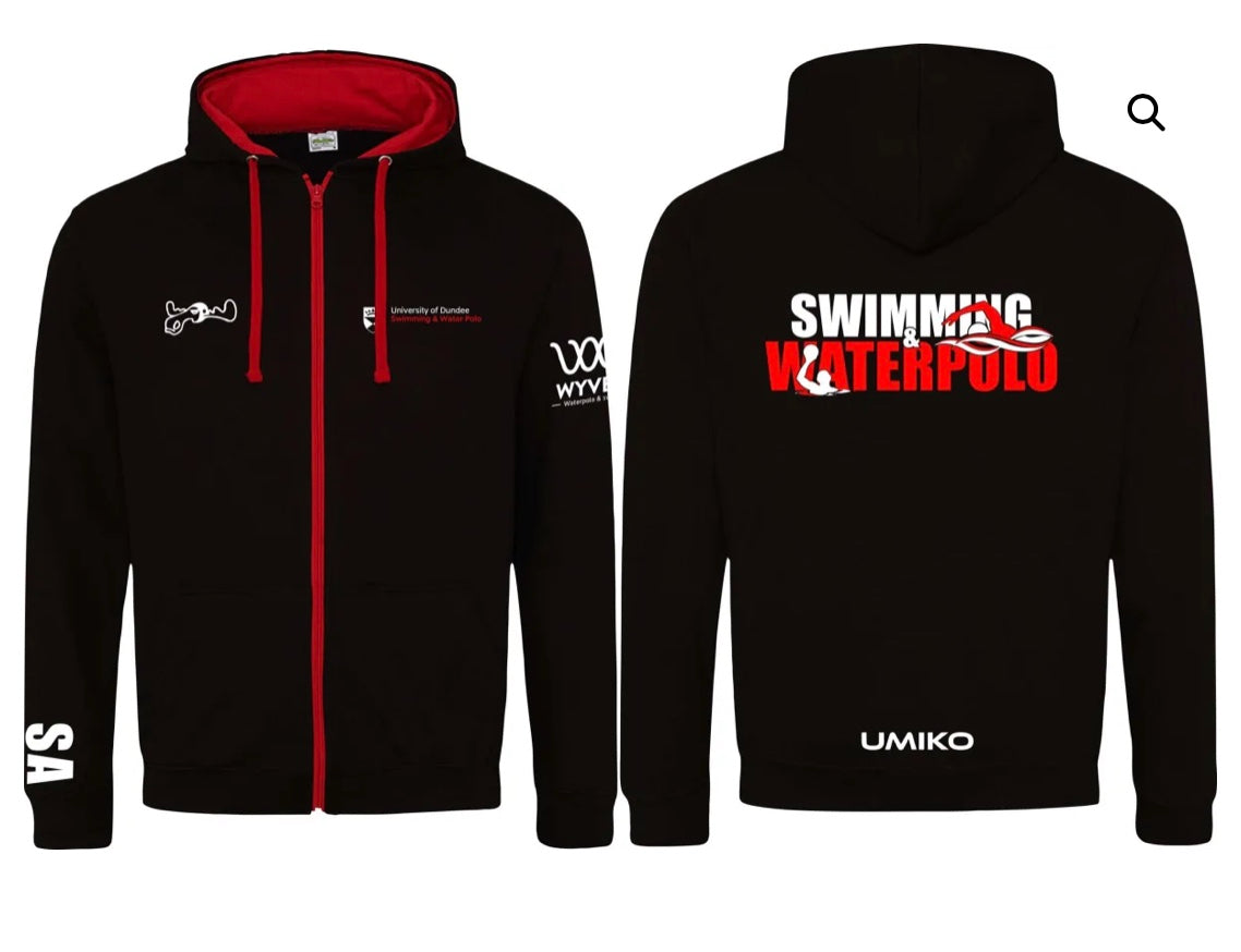 Dundee Uni Swimming & Water Polo Club Zipped Cotton Hoodie- Umiko image 0