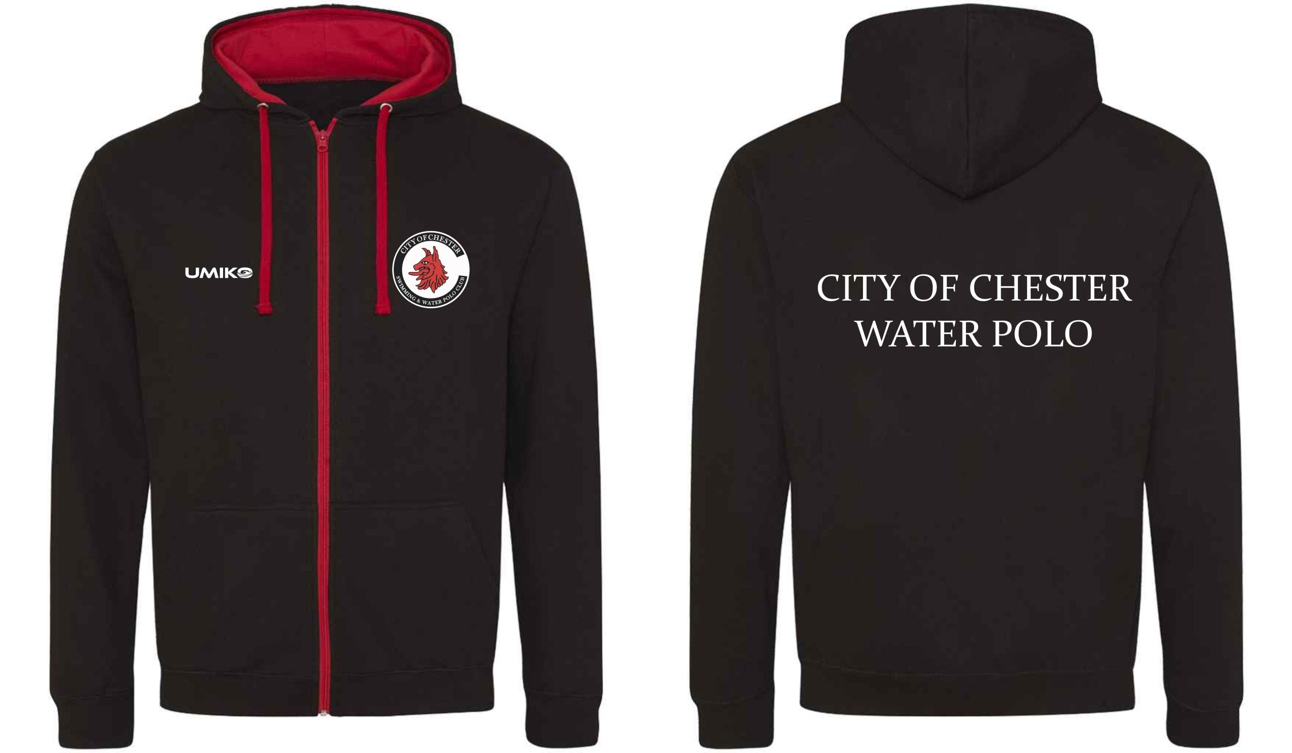 City of Chester Swimming & Water Polo - Unisex Cotton zipped Hoodie image 0