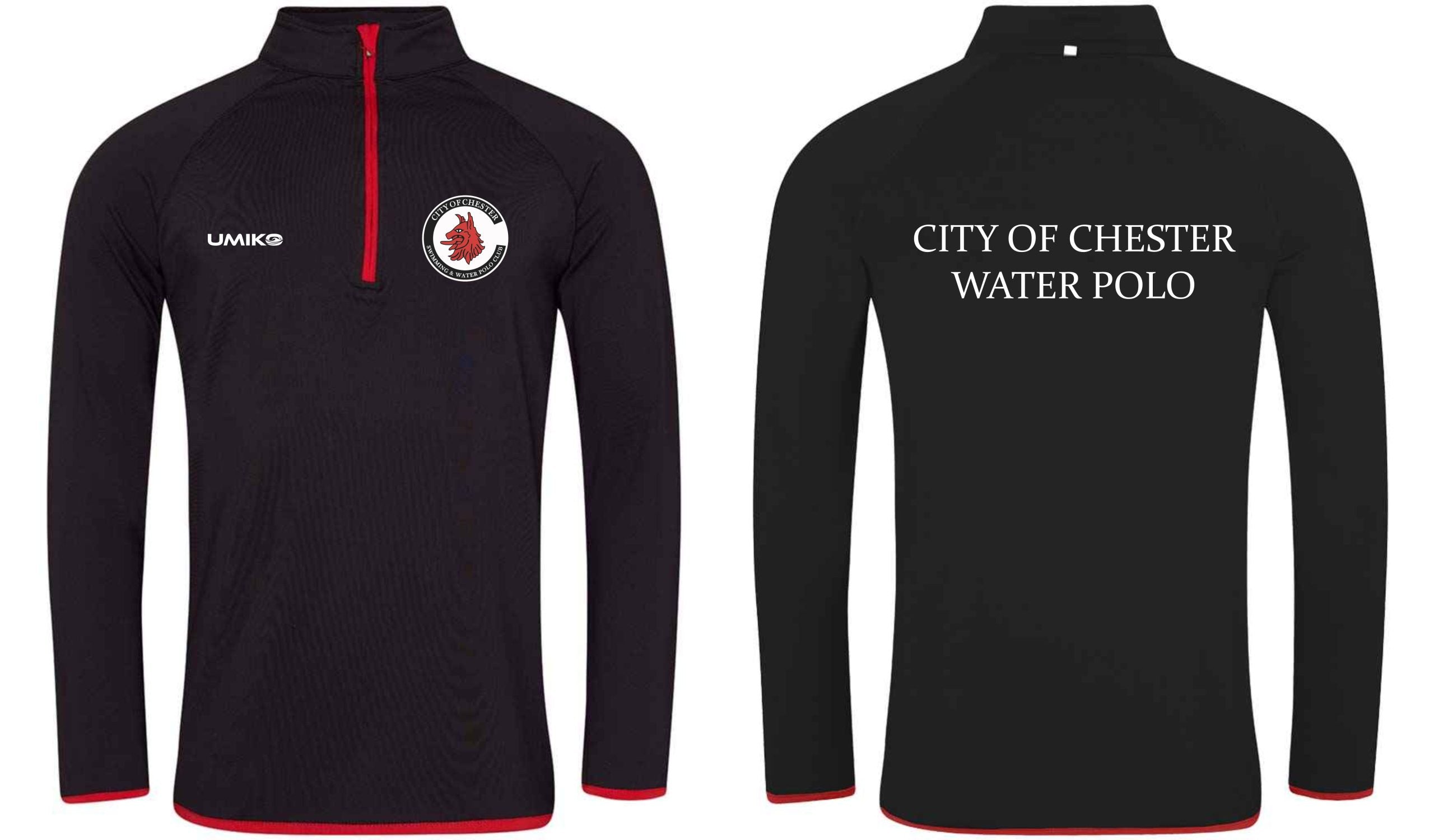 City of Chester Swimming & Water Polo Club Half zip sweat top - Unisex image 0