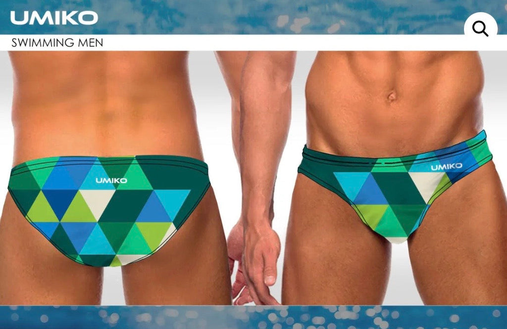 Pyramid Blue / Green Water polo trunks – Umiko image 0