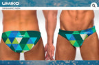 Pyramid Blue / Green Water polo trunks – Umiko image 0