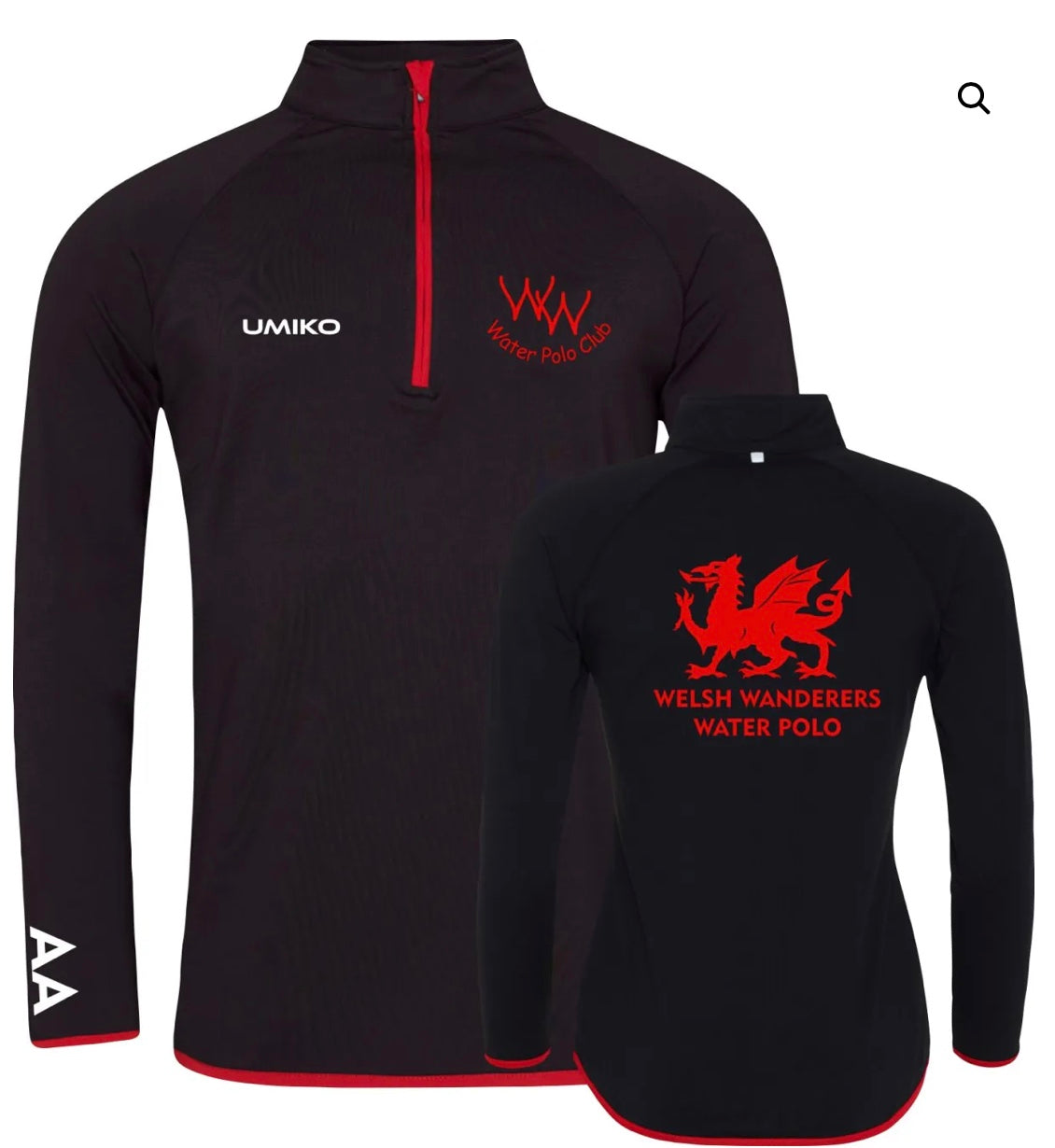 Welsh Wanderers – Men’s / Boys / Unisex Half zip sweat top image 0