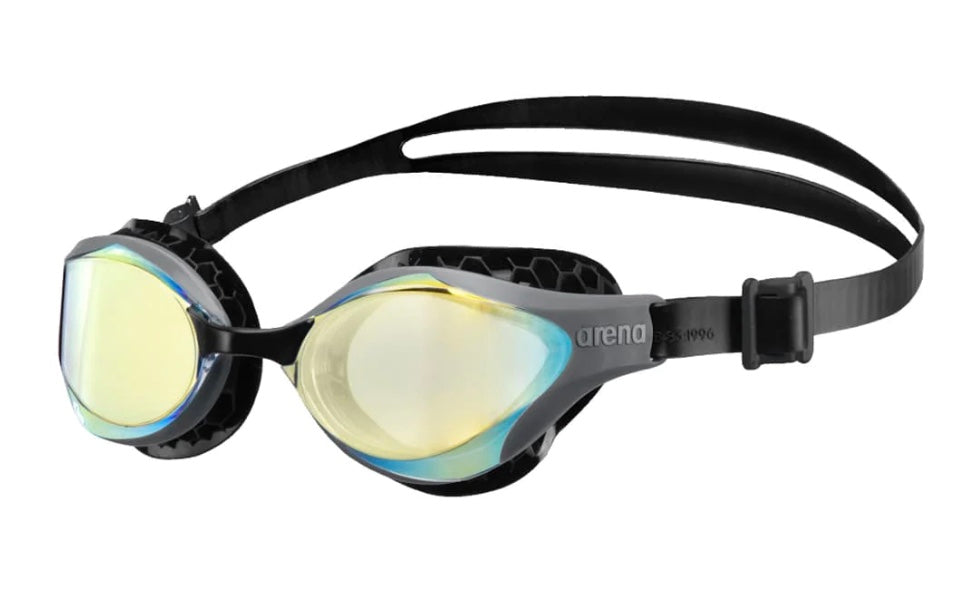 Arena Air Bold Swipe Mirror Unisex Swimming Goggles- Aqua/Dark Grey image 0