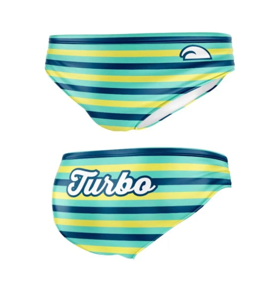 Turbo - WATER POLO Trunks - Stripes - Green/yellow image 0