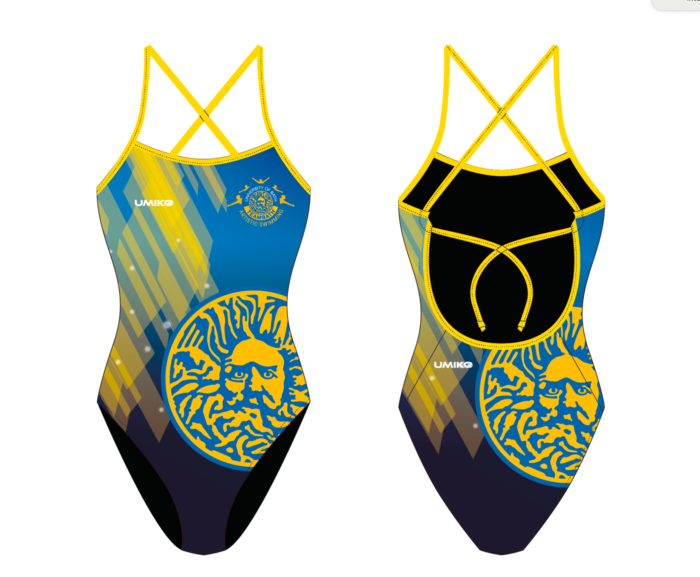 NEW TeamBath Artistic Swimming Club - Tie Back Swimming Costume - Umiko image 0