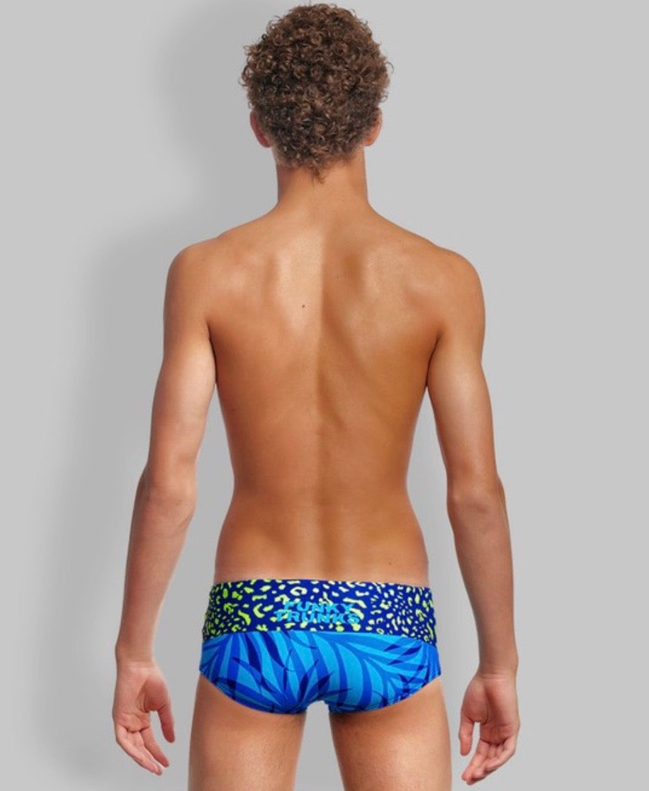 Funky Trunks - Purry Palm - Boys Sidewinder Trunk image 2