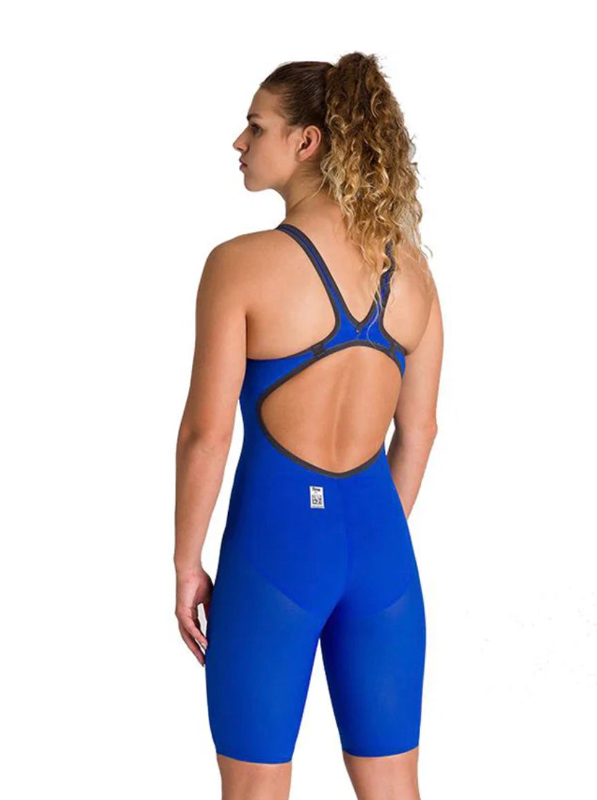 Arena - Women's Powerskin Carbon-AIR² Open Back - Blue/Grey/Yellow image 2