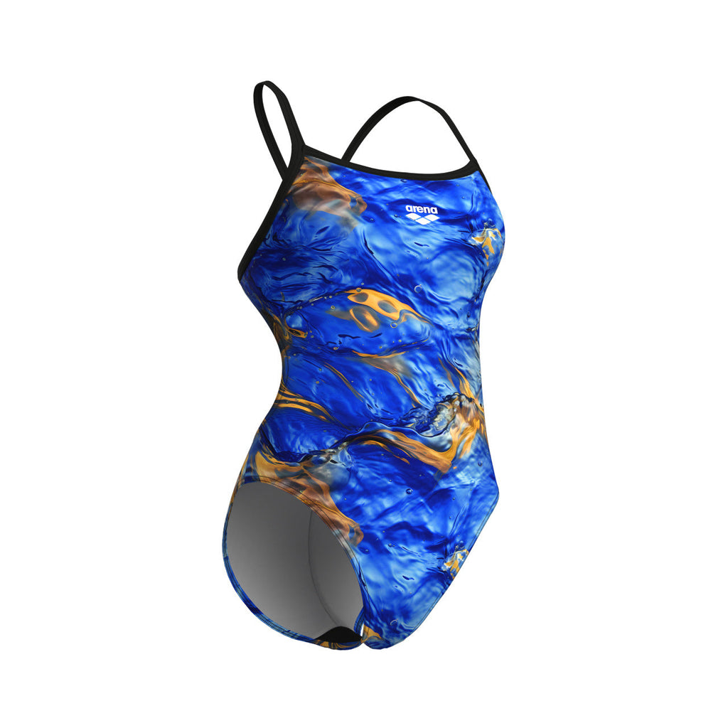 Arena Womens Challenge Back Swimsuit - Gold Leaves image 6