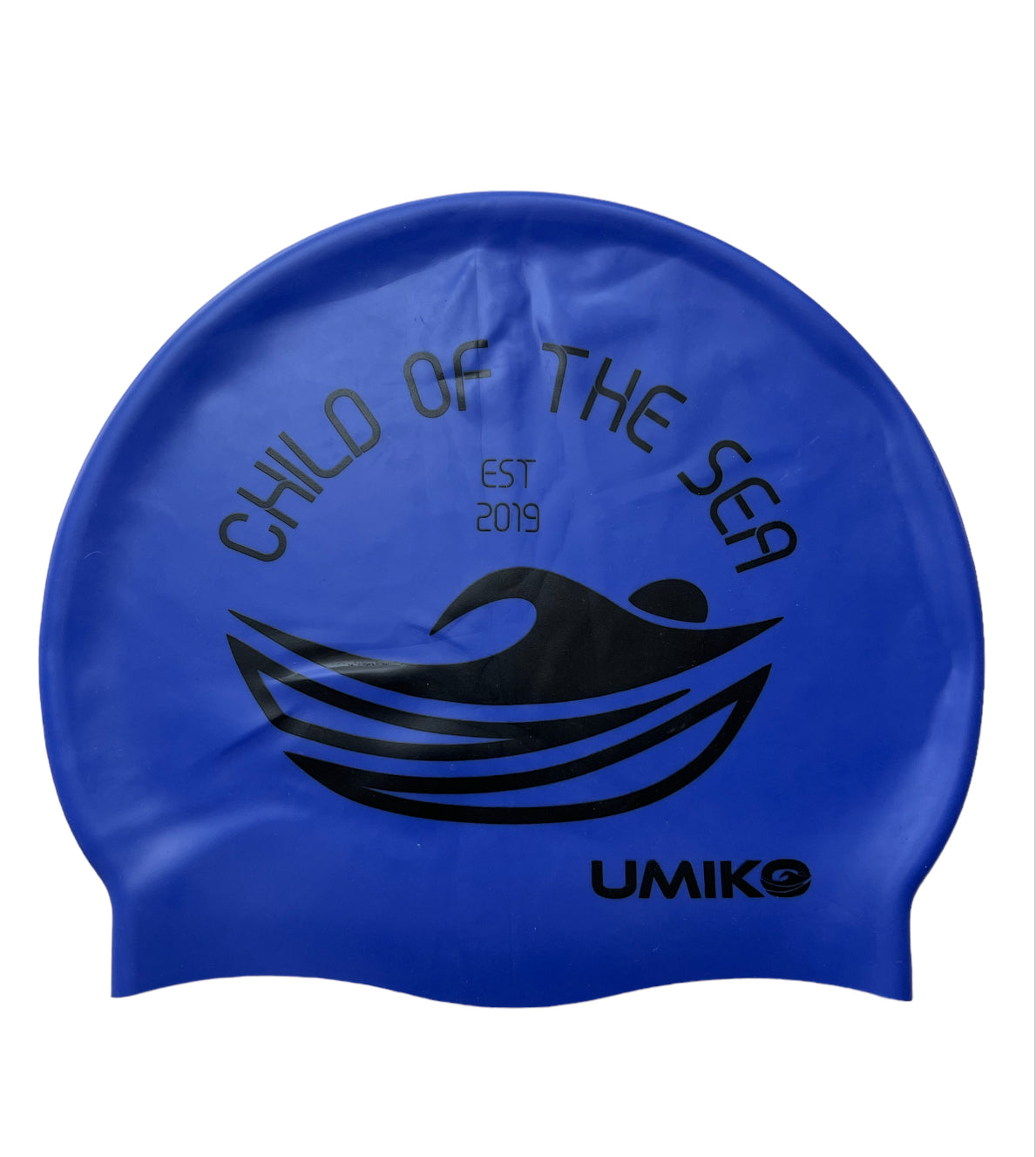 New Umiko Silicone swim Cap - 'Child of the Sea' - Blue image 0