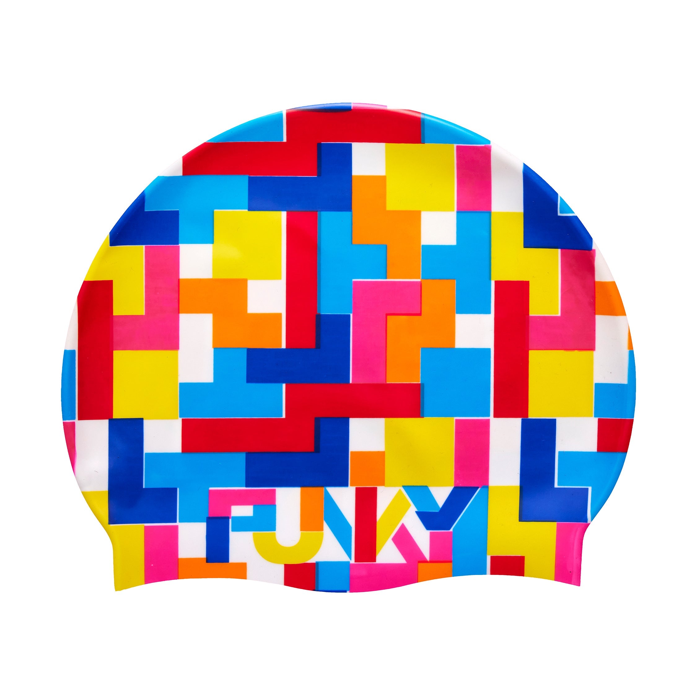Funky - Blocked - Silicone Swimming Cap image 0