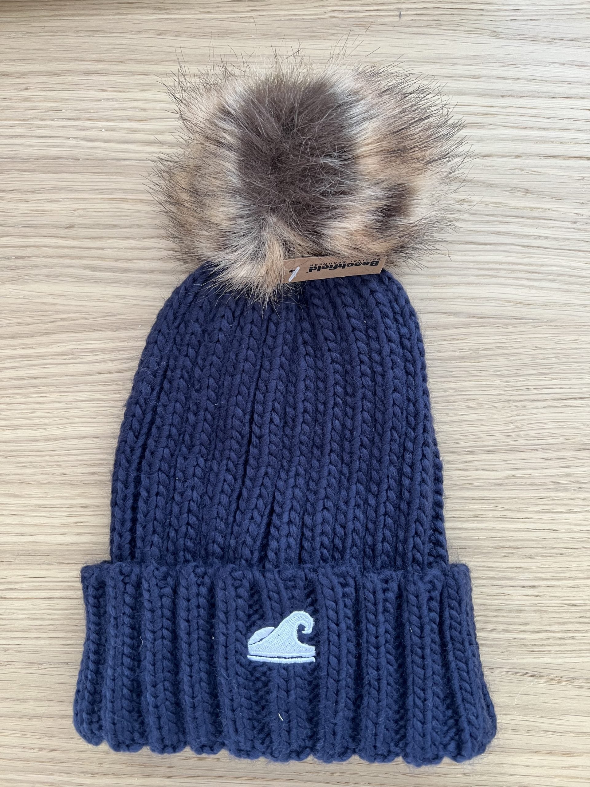 Umiko Wave Collection - Pop Pom Chunky Beanie Navy image 0
