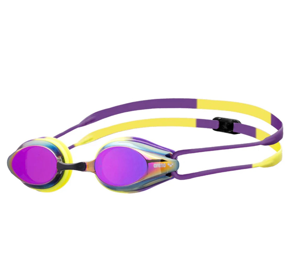 Arena - Tracks Mirror Goggles - Violet/Plum/Lime image 0