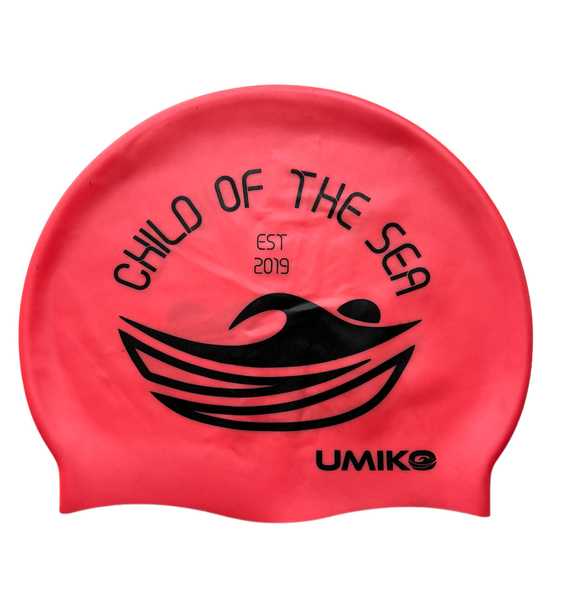 New Umiko Silicone swim Cap - 'Child of the Sea' - Coral image 0