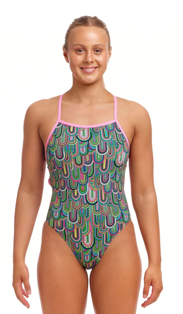 Funkita - Spring Flight - Ladies Tie Me Tight One Piece image 0