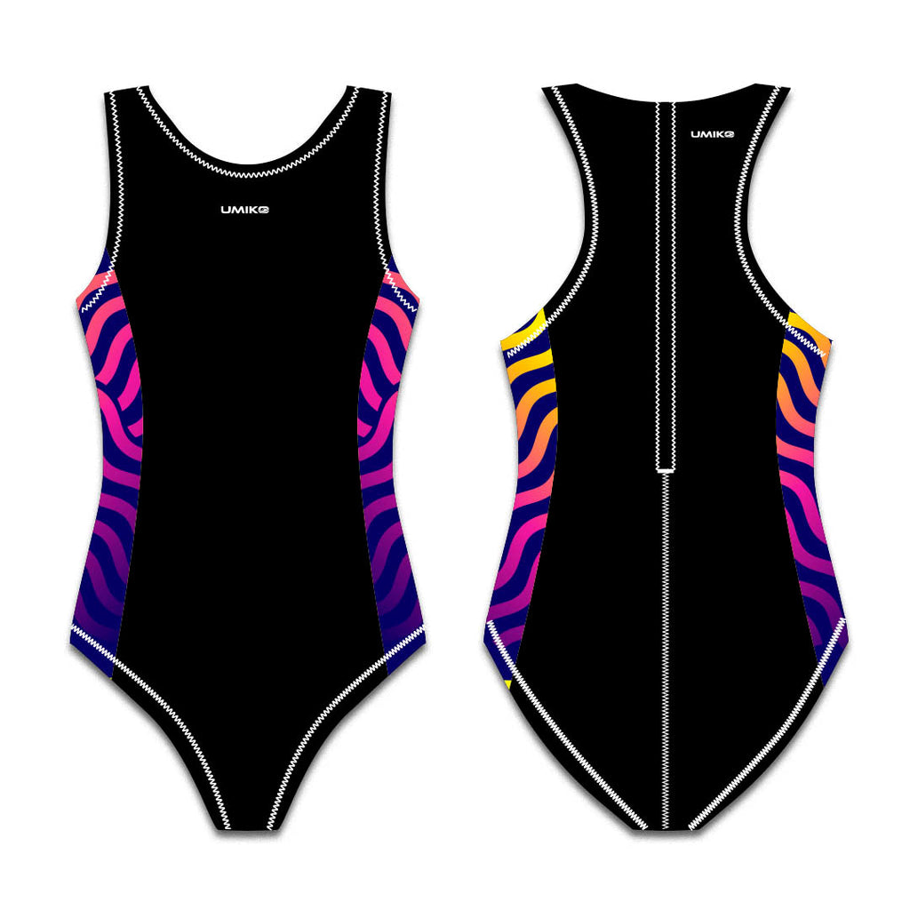 Comfy Skinz Side Panel – Water Polo Costume- Umiko - Black / Pink / Yellow image 3