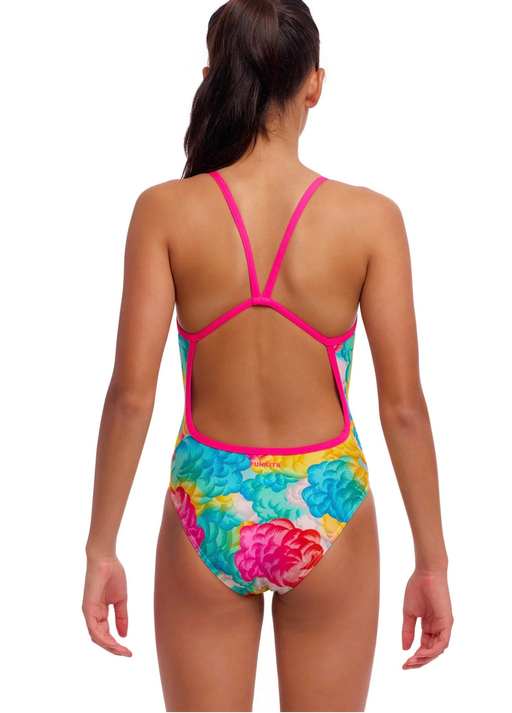 Funkita Girls single strap costume - Cloudy Colours image 1