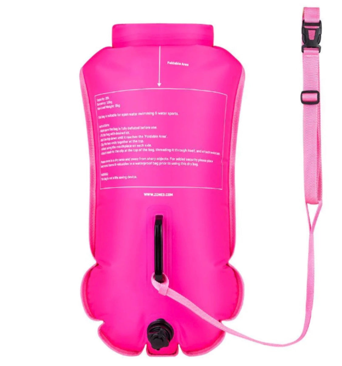 ZONE3 Recycled 28L Safety Buoy / Dry Bag - Pink image 3