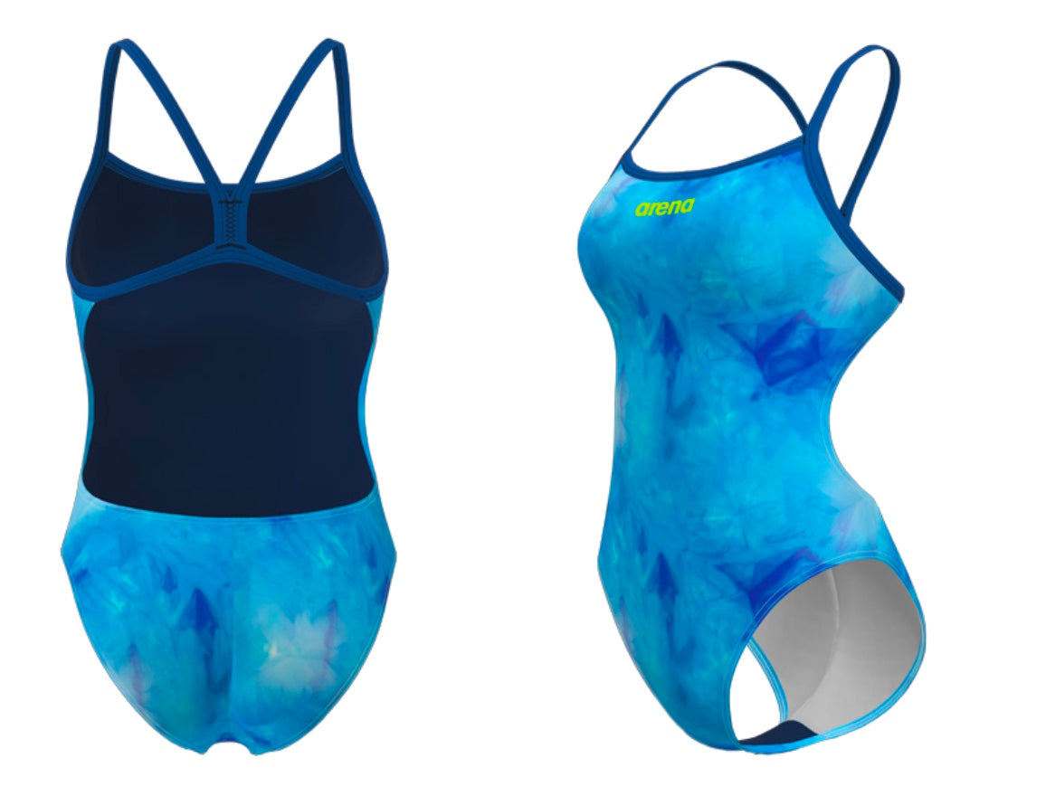 Arena Womens Tie Dye Challenge Back Swimsuit - Blue / Multi image 0