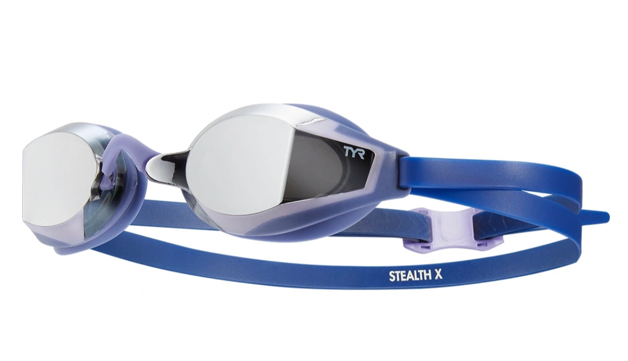 TYR STEALTH X MIRROR RACING GOGGLES - Silver / Purple image 0
