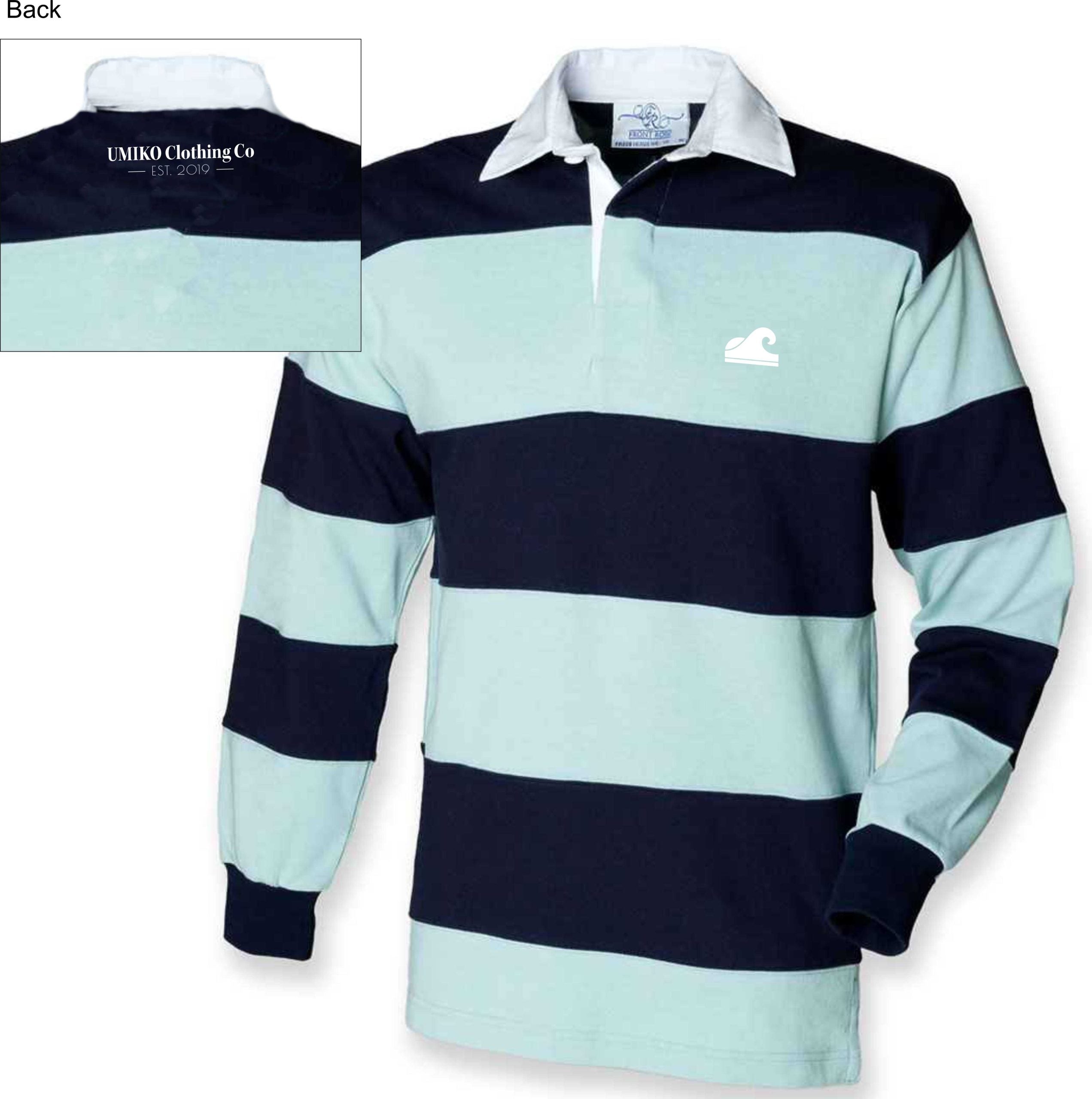 Rugby Shirt - Sewn Striped Wave design image 0