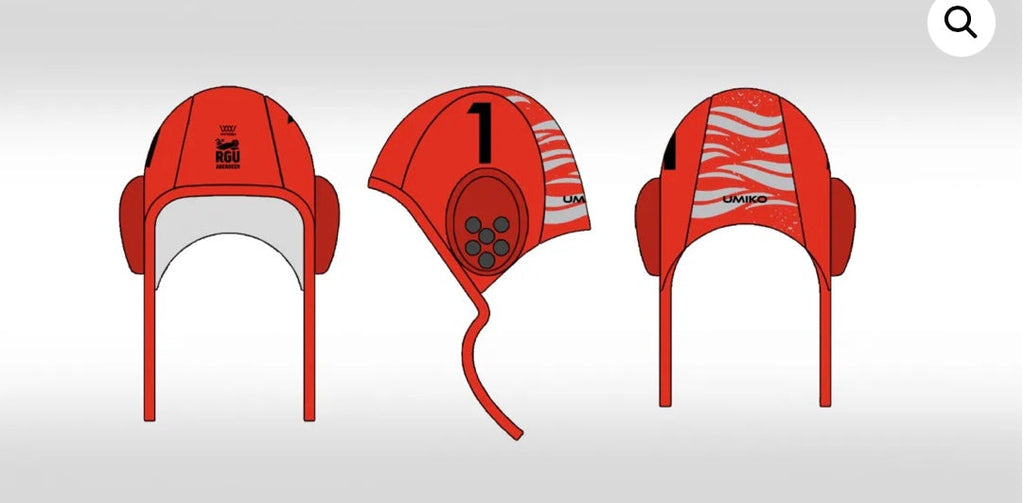 RGU Aberdeen Uni – Set of 26 Waterpolo caps image 1