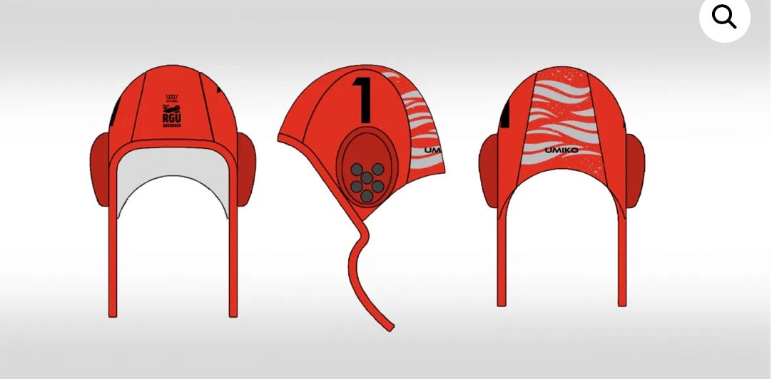 RGU Aberdeen Uni – Set of 26 Waterpolo caps image 1