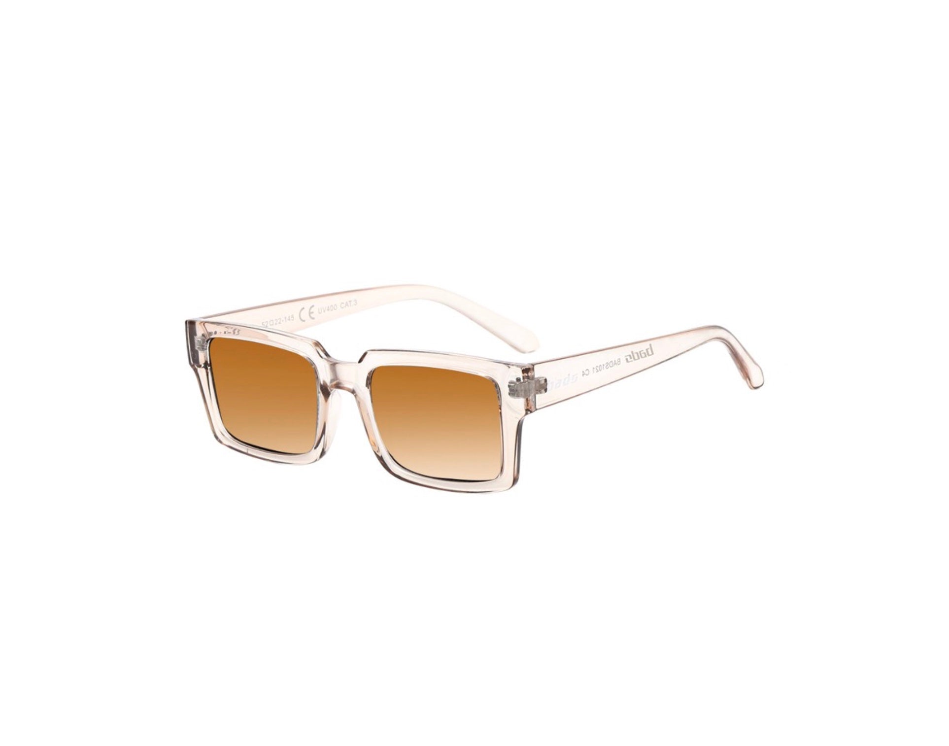 Bads- Sunglasses- Transparent beige  & Brown gradient lens image 0