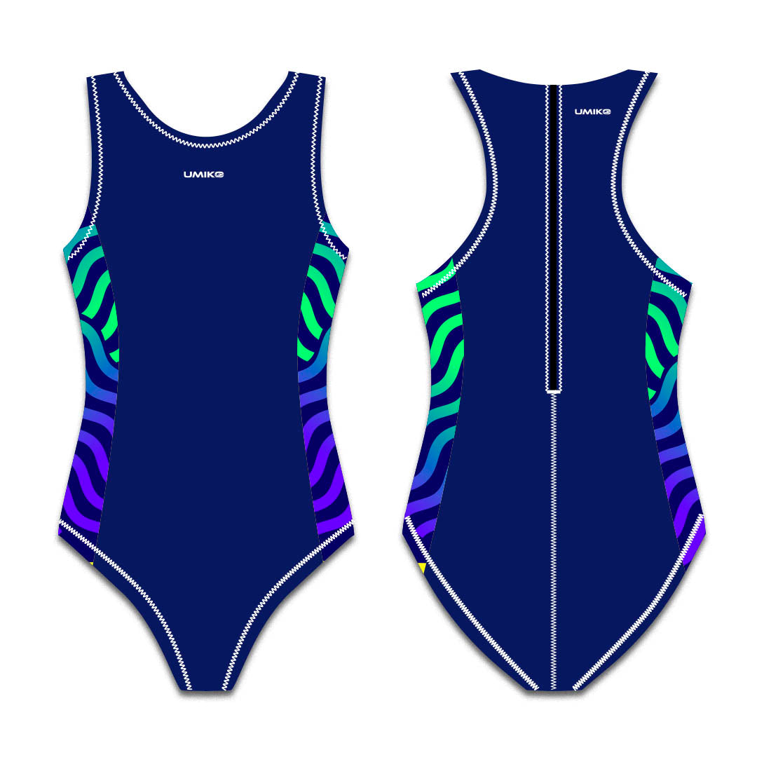 Comfy Skinz Side Panel – Water Polo Costume- Umiko - Blue / Green / Blue image 0