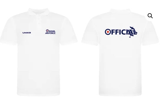 RAF Cotton Polo shirt- White – Official image 0