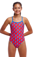 Funkita Girls single strap costume - Hot Volt image 0