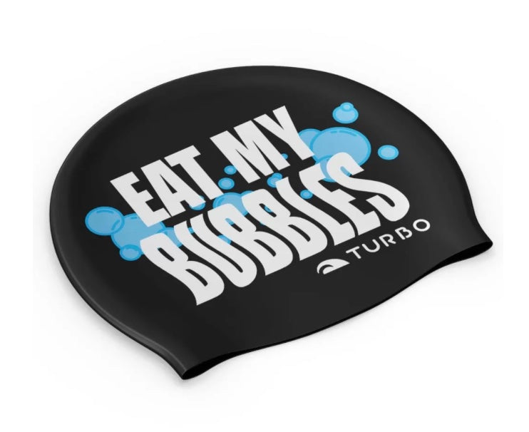Turbo Silicone Swim Cap - Eat My Bubbles image 0