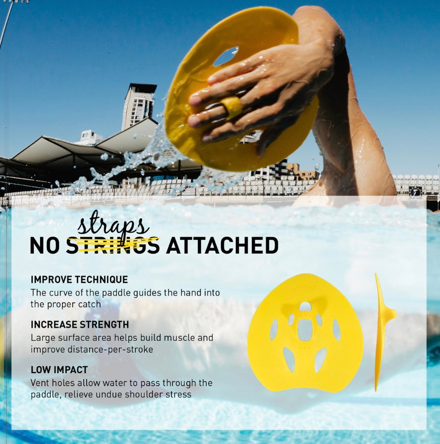 Finis- MANTA PADDLES Strapless Strength & Technique Paddles image 2