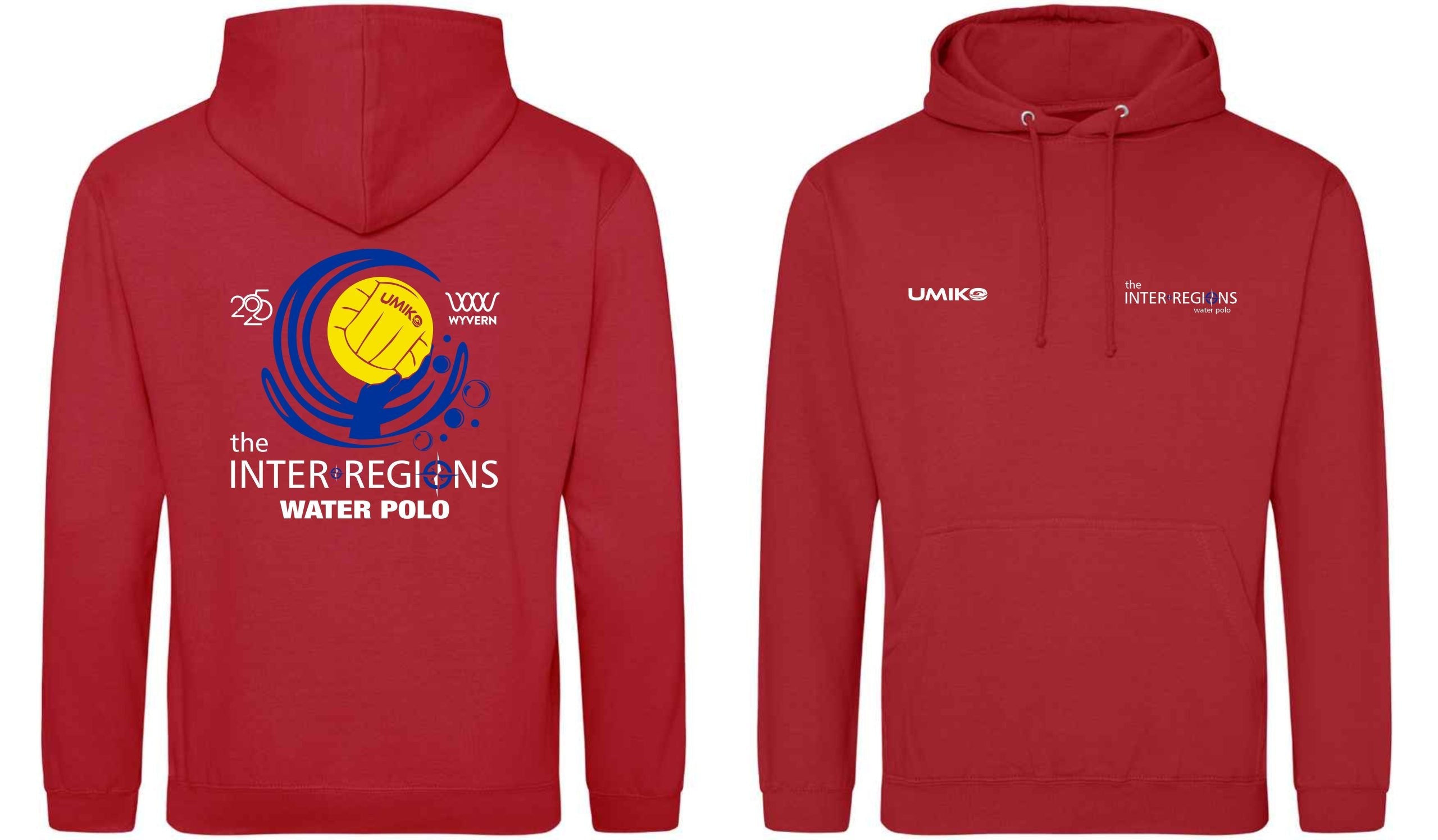New 2025 – Inter Regions Water Polo – Cotton Hoodie - Red image 0