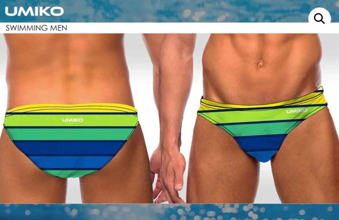 Parallel Blue / Yellow / Green Water polo trunks – Umiko image 0