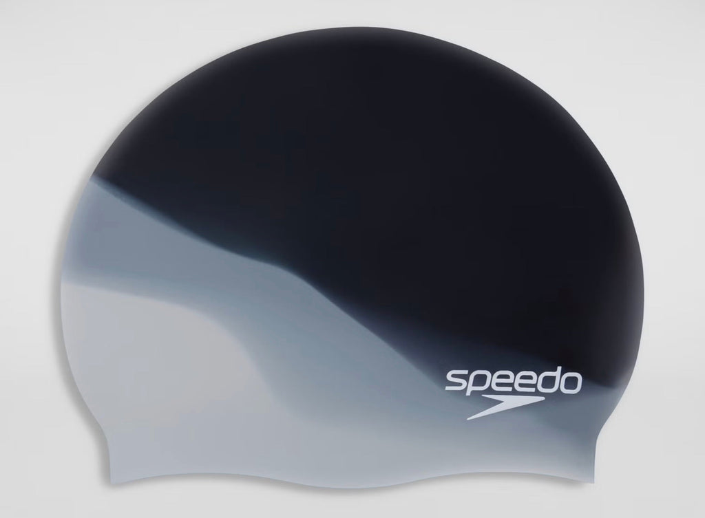 Speedo - Adult Multi Colour Silicone Swim Cap Black/Grey image 0