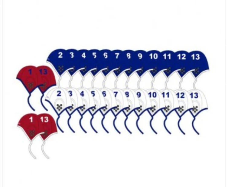 Umiko- set of 28 customised water polo caps image 0
