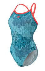 Arena Womens Camo Kikko Challenge Back One Piece- Red/Multi image 0