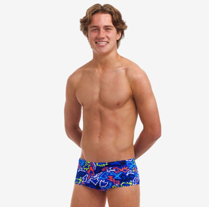 Funky Trunks - Broken Hearts - Boys Sidewinder Trunk image 0