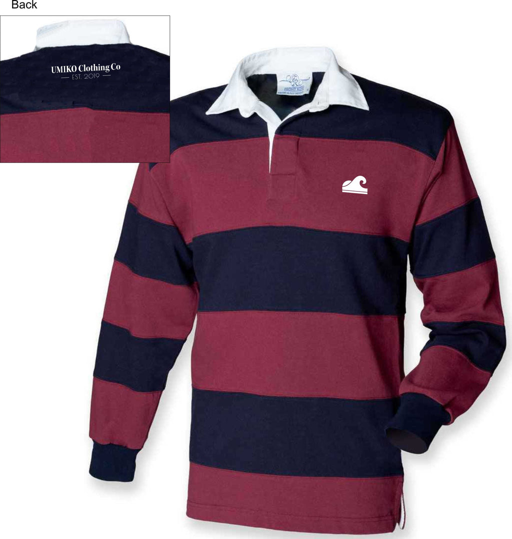 Rugby Shirt - Sewn Striped Wave design image 1