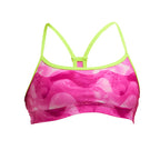 Funkita - Pink Caps - Girls Swim Crop Top image 1