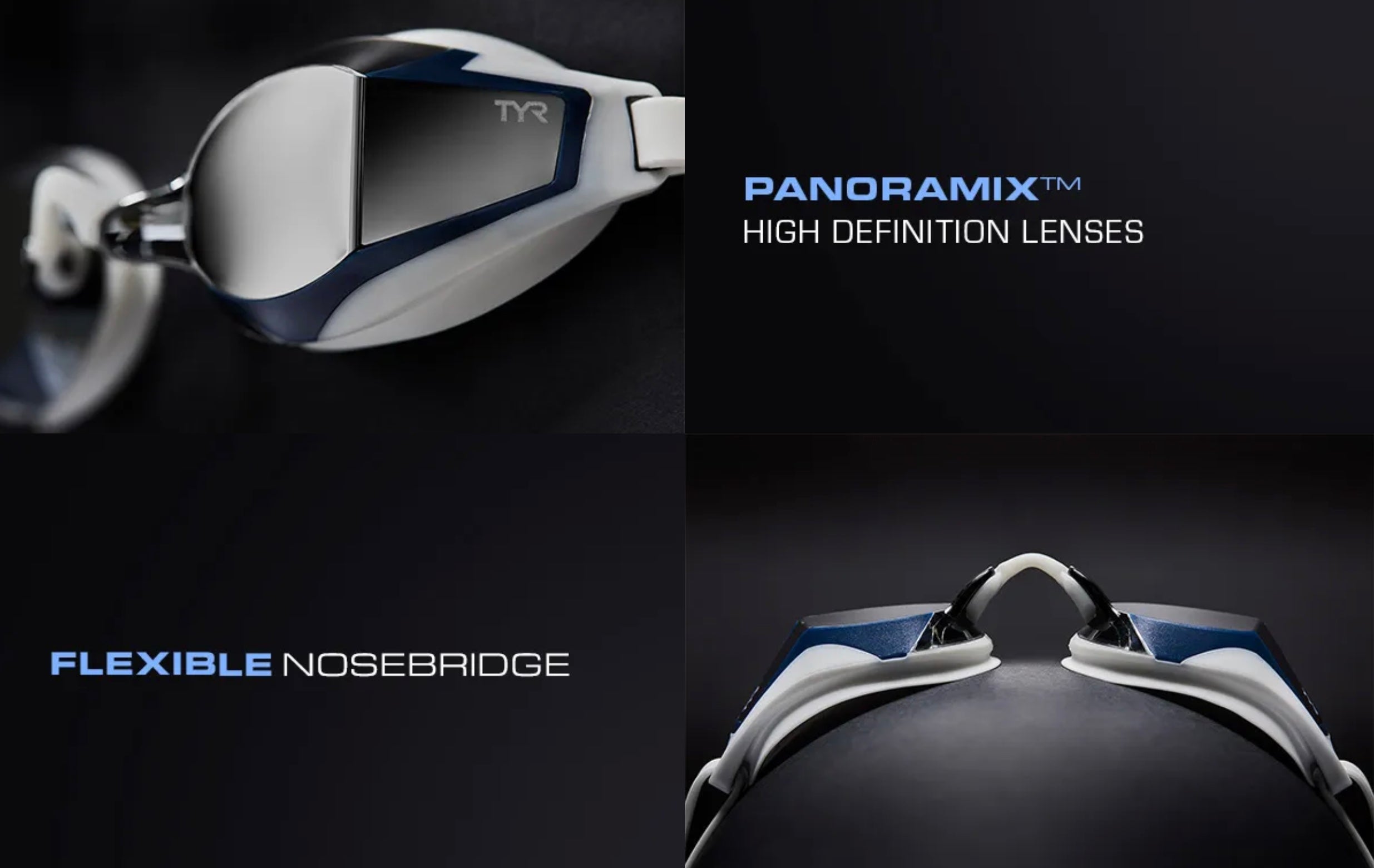 TYR STEALTH X MIRROR RACING GOGGLES - Silver / Purple image 1