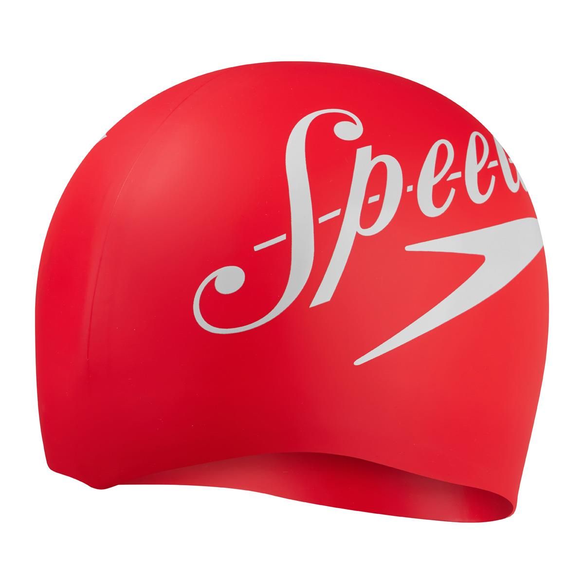 Speedo - Adult Printed Silicone Swim Cap - Red image 1