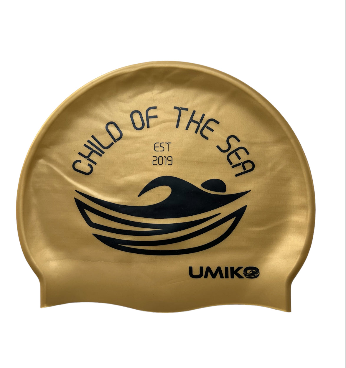 New Umiko Silicone swim Cap - 'Child of the Sea' - Gold image 0