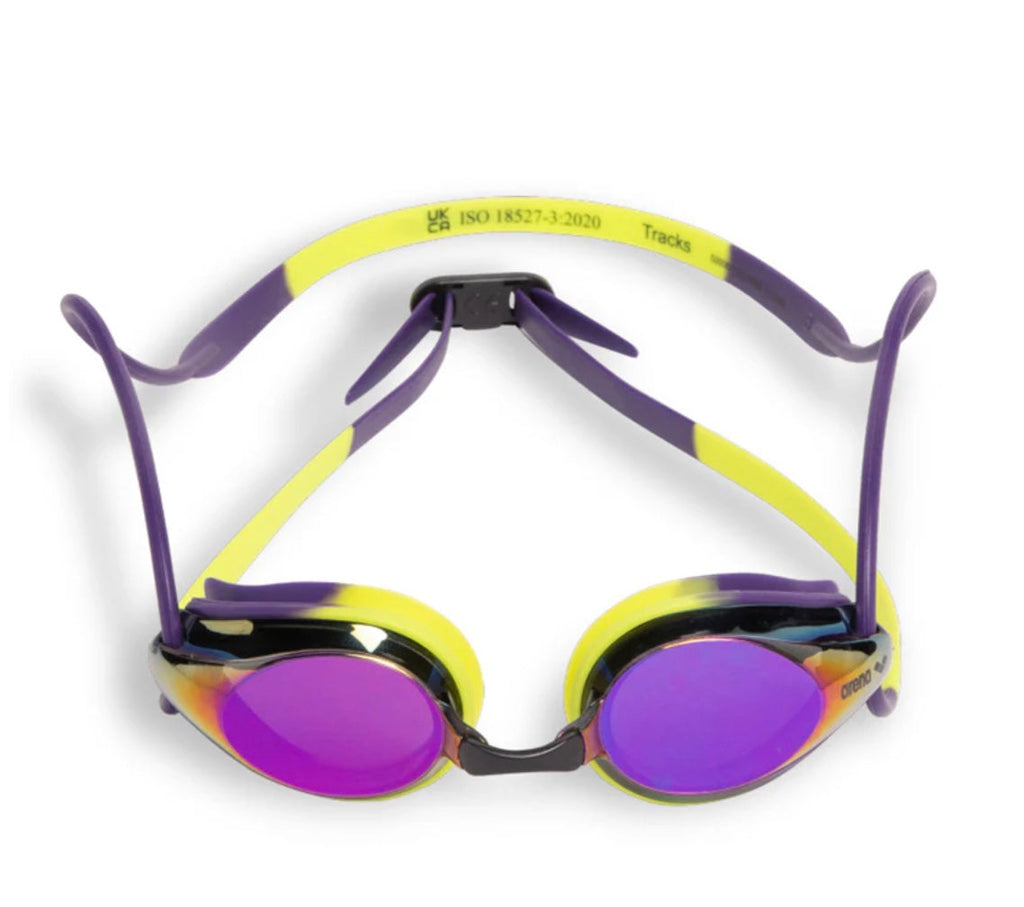 Arena - Tracks Mirror Goggles - Violet/Plum/Lime image 2