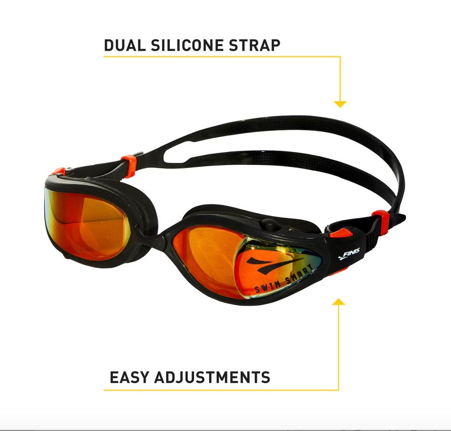 Finis - SMART GOGGLE MAX KIT - ORANGE MIRROR/BLACK image 7
