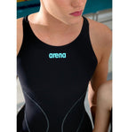 Arena Powerskin Impulso Openback Kneesuit - Black / Teal image 3